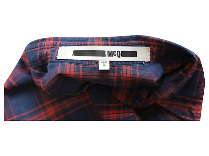 Alexander McQueen Camisa de manga corta de algodón multicolor McQ Impresión de pitón 