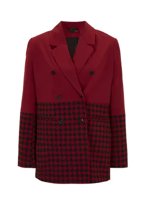 Americana larga Rojo azalea-negro